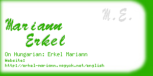 mariann erkel business card